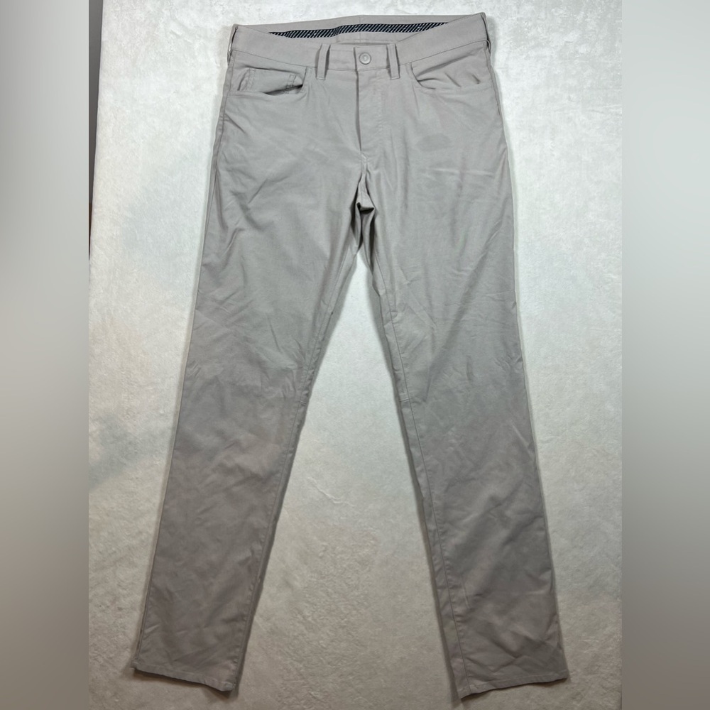 Bonobos Golf 32W 34L Slim Fit Stretch Band Sand Color Khaki Performance Pants